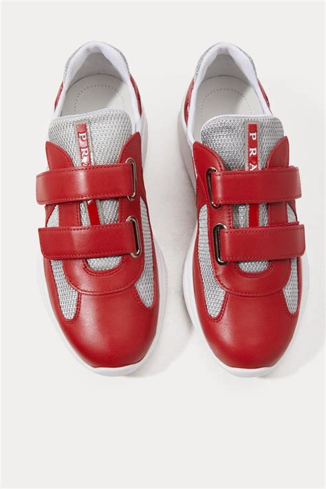 vintage prada americas cup men's sneakers red|prada men shoes american cup.